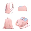 Pikkukuva 5 / 5: Opiskelijareppu Koulumatkatyölaukku isolla lokerolla - Perfet Pink