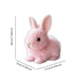 Miniatyrbild 2 av 5: Elektronisk Kanin Plysch Animerad Interaktion Gåva Elektronisk Husdjursleksak för Gåva Vit-Perfet Pink