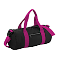 Miniatyrbillede 1 af 2: Bagbase Plain Varsity Barrel / Duffle Bag (20 liter) - Perfet Black/Fuchia One Size