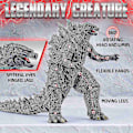 Miniatyrbillede 2 af 5: Kongernes Konge Legetøj - Godzilla Actionfigur - Dinosaur Legetøj Godzilla - Film Monster Serie Godzilla.-Perfekt grey