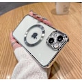 Miniatyrbilde 1 av 5: Klart Magnetisk Telefondeksel for iPhone 14 13 12 11 Mini Pro Max Plus med MagSafe-Perfekt Silvery iPhone 14 Pro Max