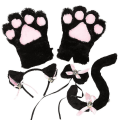 Pikkukuva 1 / 5: 5 kpl Creative Cat Puku Kissan Häntä Korvat Kaulus Paw Tassut Käsineet Anime Take Gothic Set juhliin