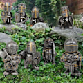 Miniatyrbild 2 av 11: Knight Gnomes Guard 1/8 st Harts Desktop Ornament Skulptur Soldat Miniatyr Figur Collection Heminredning 1set 8pcs