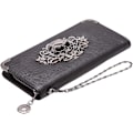 Miniatyrbild 6 av 6: Kvinnor Long Skull Portmonnäer Gotisk Handväska För Kvinnor Pu Läder Clutch Plånboksväska Skull Handväska Presenter För Damer, - Perfet