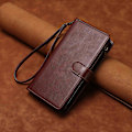Miniatyrbillede 4 af 4: Kompatibel med Samsung Galaxy Note 20 Ultra Wallet Case Premium Lynlås Stor Plads Flip PU Læder Cover - Perfekt Brown