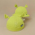 Miniatyrbilde 3 av 5: Unisex Shrek-hatt for barn, jenter og gutter - Halloween-hatt i bomullsstoff, grønn partyhatt, morsom skallehatt, bøttehatt - Perfekt D(45-48cm)