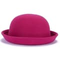Trendig Dam Enfärgad Bowler Derby Ull Filt Hatt-Perfekt rose red 57cm