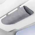 Miniatyrbild 6 av 10: Solglasögonhållare för bil Solskydd, Glasögon Bil Visir Clips Förvaring Glasögon Organizer Case, PU Läder Glasögon Hållare- Perfet Brown