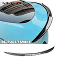 Miniatyrbilde 1 av 5: Passer for Tesla Model 3 Y Tilbehør Spoiler Bilstammer Spoiler ABS Karbonfiber Blank Svart Utseende Modifisert Motorsykkel Nakkestøtte - Perfekt Carbon look