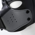 Miniatyrbillede 5 af 6: Hundemaske, blød latex Pet Play Hundemaske hvalpemaske sort læder D - Perfet