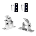 Miniatyrbillede 3 af 4: Solpanelbeslag, Solpanelholder Endeklemmesæt, Stand Solcellemodul 0-60 Individuelt Justerbar Fladt Tag Monteringsvinkel - Perfekt