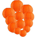 Miniatyrbilde 1 av 5: 12 stk Papirlykter Multifargede Dekorative Runde Papirlykter for Festivalfest Jubileum med 4 Størrelser - Perfekt Orange Red
