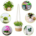 Miniatyrbild 6 av 6: Planteringskruka Blomkruka Bomullsrep Vävda korgar 71 cm Vägghängande Planteringskruka Tak Växter Hållare Inomhus Utomhus Blomkruka Förvaringshängare- Perfet
