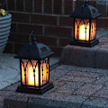 Miniatyrbillede 6 af 6: solar lanterne sort solar lampe med LED lys - Perfet