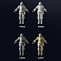 Miniatyrbild 3 av 5: Dummy 13 Robot Actionfigur i rustning, T13 Femte generationens medeltida riddare med vapen och sköldar, helkroppsaktivitetsrobot, magnetisk spelfigur Black