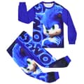 Sonic The Hedgehog Drenge Pyjamas 2 Dele Pyjamassæt Børn Natkjole - Perfekt 120cm