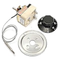Miniatyrbild 1 av 5: Rotary Temperaturregulator Termostat AC 250V 16A Vred 50 till 300 Grader Celsius Temperaturkontrollbrytare Kompatibel med Elektrisk Ugn-Perfet