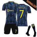 Miniatyrbillede 1 af 2: Champions League-version to udebane Cristiano Ronaldo-trøje nr. 10 Rashford Dark Blue_1 CNMR - Perfet Kid22(120-130cm)