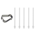 Miniatyrbilde 2 av 6: 5 stk Touch Stylus Tips Erstatning med fjerning Pinsett Carbon Fiber S Pen Tips for Tab S6/S6 Lite telefoner for Note10/20 for - Perfet grey