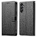 Pikkukuva 1 / 5: Yhteensopiva Samsung Galaxy A24 4G (162.1 x 77.6 x 8.3mm) Kotelo Nahkainen Lukko Lompakko Jalusta Puhelinkotelo - Perfet Black