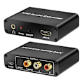 Miniatyrbillede 4 af 5: HDMI Audio Extractor DAC Konverter ARC Audio Extractor Understøtter Digital HDMI Lyd til Analog Stereo Lyd RCA L/R-Perfekt