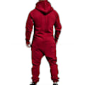 Miniatyrbild 3 av 4: Männs En-delad Huvtröja med Blixtlås Jumpsuit Vinter Casual Huvad Bodysuit Jumpsuit - Perfekt Wine Red 3XL