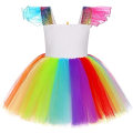 Miniatyrbild 8 av 9: Unicorn Klänning för flickor, Unicorn Kostymer LED-belyst TuTu-klänning med pannband Regnbåge- Perfet Rainbow 130