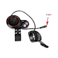 Miniatyrbild 5 av 5: Qs-s4 36v-60v tumgrepp LCD-display-kit + 3-polig tändningslåsnyckel för Zero 8 9 10 8x 10x elsparkcykel 6-polig display - perfekt