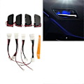 Miniatyrbilde 5 av 5: for Toyota C-HR CHR 2018-2023 Innendørs dørhåndtaksskål atmosfærelys Bil dørhåndtaksskål ramme LED isblå lys-Perfet
