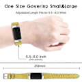 Miniatyrbillede 3 af 5: Ægte læder justerbar rem kompatibel med Fitbit Charge 6/5 - Komfortabel & Holdbar Kaffe Rem - Perfekt Yellow Fitbit Charge 6