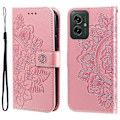 Miniatyrbild 1 av 4: Sju-blommiga präglade läderfodral för telefon - Perfet Compatible with MotorolaMoto G55