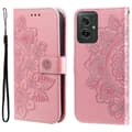 Syvbladblomster preget skinn telefondeksel - Perfekt Compatible with MotorolaMoto G55