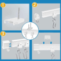 Miniatyrbild 6 av 7: Flexibel kapbar böjbar gardinskena 1 meter 2-Pack