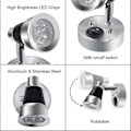 Miniatyrbillede 5 af 5: 12V LED RV Læselampe, 3W RV Læselampe RV Spotlight Væglampe til RV Interiør - Perfekt