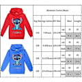 Miniatyrbild 2 av 2: Pin Print Långärmad Hoodie Barn Pojkar Flickor Casual Huvtröja Pullover Toppar - Perfekt Red 13-14 Years