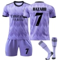 Pikkukuva 1 / 3: Uusi kausi 2022-2023 Real Madridin jalkapallopaidan jalkapallopuvut - Perfet HAZARD 7 Kids 24(130-140CM)