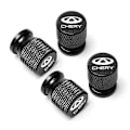 Miniatyrbillede 5 af 5: Bil Hjul Dæk Ventil Hætter Dæk Stamme Dækker Lufttæt Vandtæt Kompatibel med CHERY TIGGO 3 4 5 7 PRO 8 Biltilbehør - Motorkøretøj Hjul - Perfet Black 1