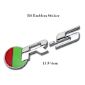 Pikkukuva 1 / 5: 3D Metalliautotarra Jaguarin auton etusäleikköön ja takaluukkuun, R Sport -embleemi RS S 25t 35t AWD -merkki, XE F PACE -tarvikkeet - Perfet RS