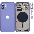Kompatibel med iPhone 12 6.1 tommer Bak Batterideksel + Midtre Plate Ramme + Sideknapper Erstatning - Perfekt Style C