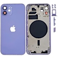 Miniatyrbilde 1 av 5: Kompatibel med iPhone 12 6.1 tommer Bak Batterideksel + Midtre Plate Ramme + Sideknapper Erstatning - Perfekt Style C