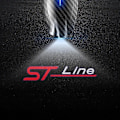Pikkukuva 1 / 2: 2 kpl USB-ladattavat ST Line -logolla varustetut auton oven HD LED-lamput projektorit kohteliaisuus tervetuloa valot Ford Mondeo Kuga Focus Fiesta -Perfet B