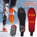Miniatyrbilde 3 av 10: Menn Dame oppvarmede innleggssåler USB oppladbar elektrisk fotvarmer med fjernkontroll Termiske skoinnleggssåler Pads for vinterfiske - Perfet 22.5cm-25cm