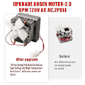 Miniatyrbillede 2 af 5: Opgraderet sneglmotor erstatning kompatibel med Traeger, Pit Boss og Camp Chef træpillegrill, 2.0 omdr./min., 110v, 60hz, 2-polet - Perfekt