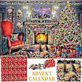 Miniatyrbillede 1 af 6: Juleadventskalender puslespil 1008 stk, 24 dages adventskalender 2023 julepuslespil, julegave til børn A