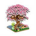 Miniatyrbillede 2 af 5: 2008 stk. Sakura træhus mikro byggeklodser sæt arkitektur mini klodser af kirsebærblomster Bonsai model, legetøjsgaver til børn - perfekt