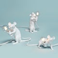 Miniatyrbillede 3 af 3: Mus Skrivebordslampe Nordic Animal Lamper Dagligstue Spisestue Soveværelse Tøjbutik Tegnefilm Mus Resin Skrivebordslampe Vwy feng- Perfet