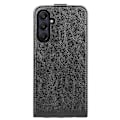 Miniatyrbild 3 av 4: Kompatibel med R64 Textur Vertikal Flip Läder Telefonfodral-Perfet Black For Samsung Galaxy A26 5G