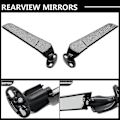 Miniatyrbild 2 av 4: För Kawasaki Zx6r Zx636 Zx7r Zx9r Zx10r Modifierad Motorcykel 2st Speglar Vindvingar Justerbara Rotations Sidospeglar-Perfekt black B