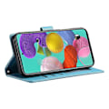 Pikkukuva 4 / 5: Yhteensopiva Samsung Galaxy A24 4G (162,1 x 77,6 x 8,3 mm) Kotelo Nahkainen Lukko Lompakko Jalusta Puhelinkotelo - Perfet Sky Blue