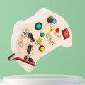 Miniatyrbilde 8 av 10: Elektronisk BusyBoard Småbarn LED-lys BusyBoard Tre Fysisk utdanning Leketøy Space Switch Plate Montessori Busy Cube - Perfet